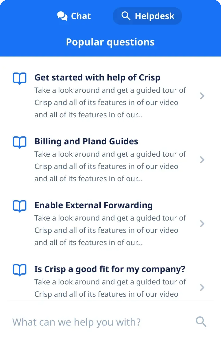 Help Articles widget